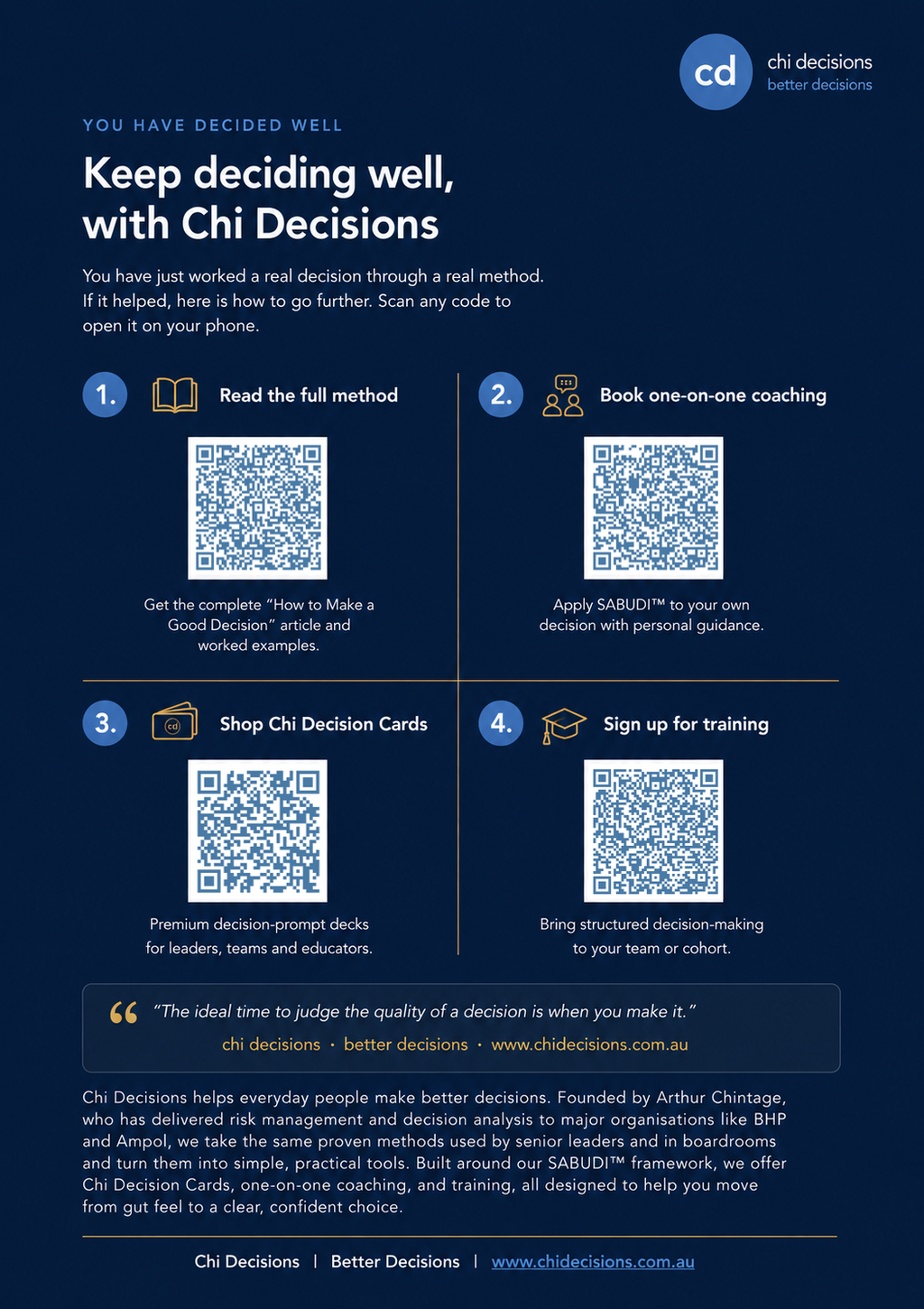 How to Make a Good Decision | SABUDI™ Guided Workbook (Digital Download)